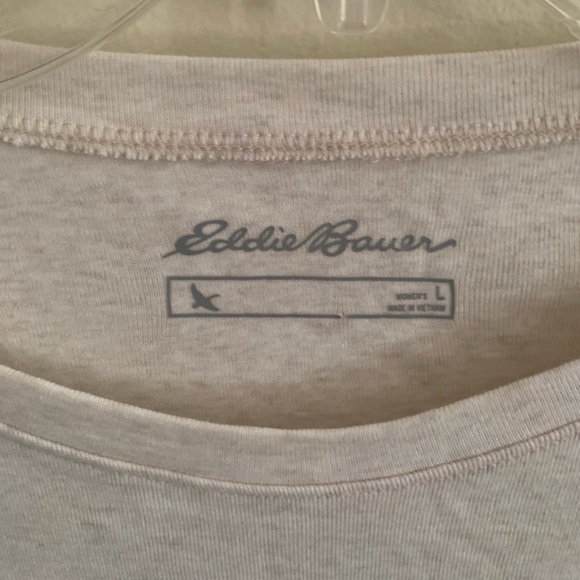 Eddie Bauer Off-White Crew Neck Shirt - Picture 2 of 3